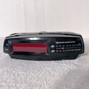 Vintage Durabrand Black AM/FM Alarm Clock Radio